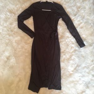Long sleeve wrap dress